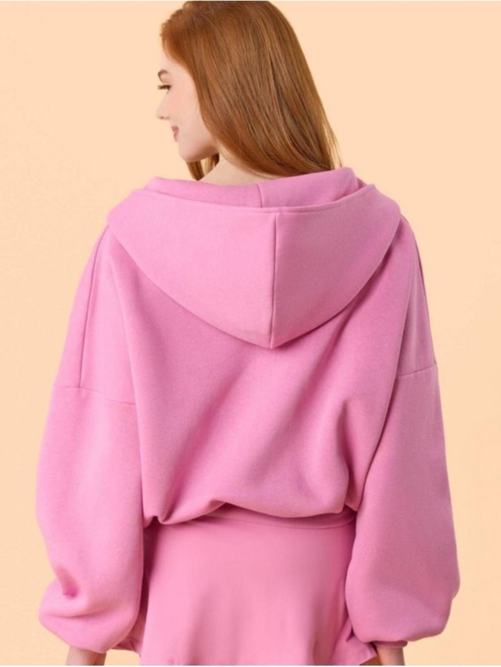 NWT Blogilates Popflex Pink Marshmallow Full
Zip Hooded Sweatshirt size XL - Picture 4 of 5